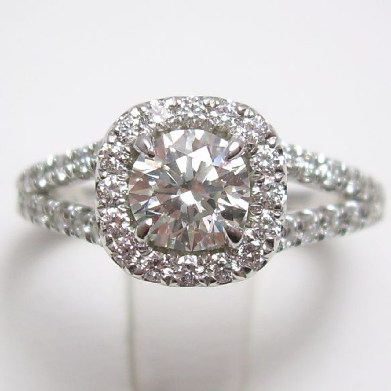 Princess Cut Classic Halo Engagement Ring - Olivia - Sylvie Jewelry